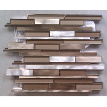Strip Aluminum and Glass Mosaic Tile (HGM385)